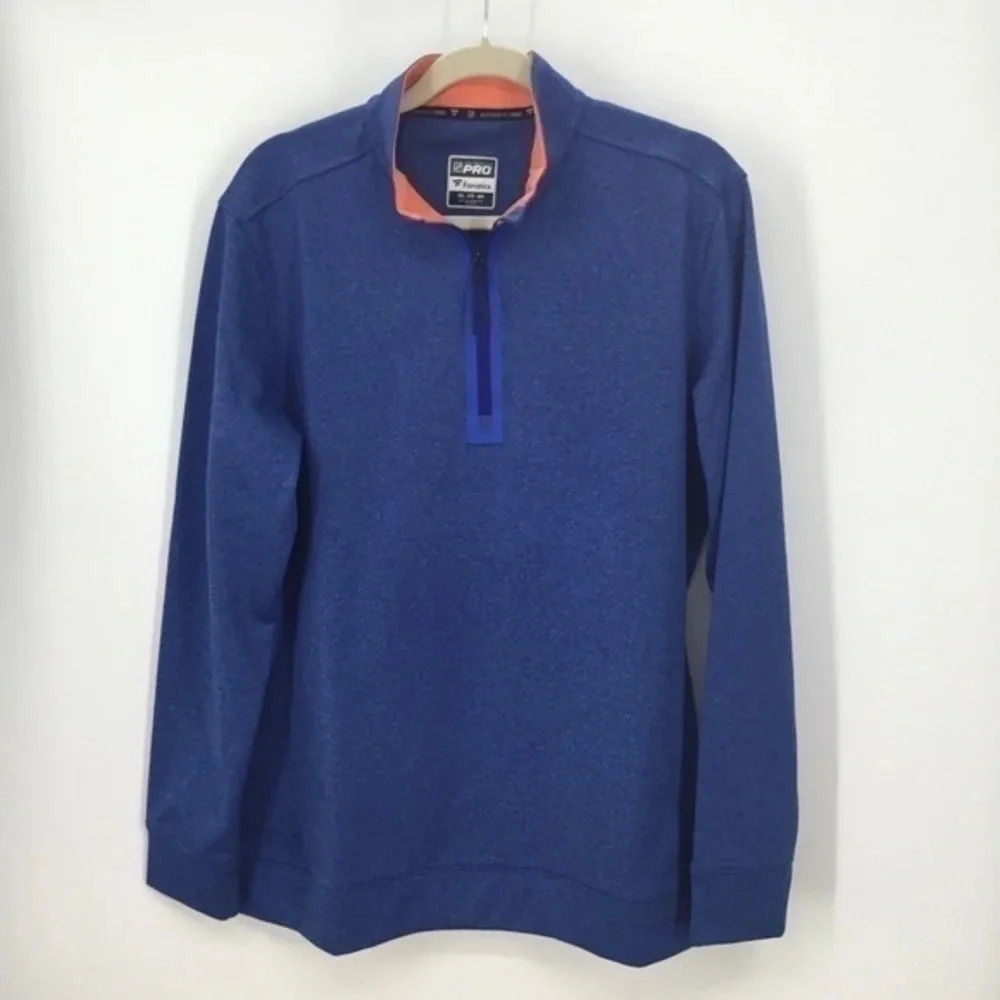 NHL Authentic Pro Fanatics Men’s Royal Blue Quarter Zip Pullover